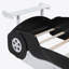 Lit plateforme simple en forme de voiture de course avec roues, conception accrocheuse et fabrication robuste pour un confort et une sécurité maximaux-1549397132