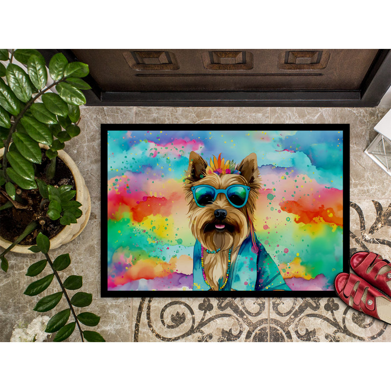 Tapis d'intérieur ou d'extérieur Cairn Terrier Hippie Dawg 24x36