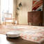 Tapis d'intérieur lavable bleu à médaillon rétro-641075167-670906980