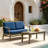 Polett Teak Outdoor Two-person Patio Set With Cushions And Side Table-459058469-459058471