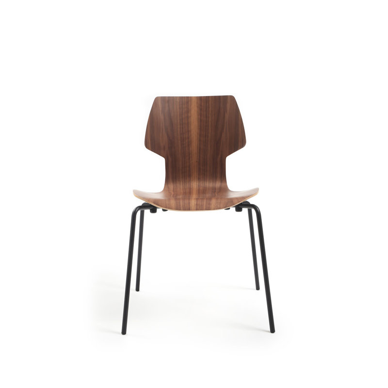 Gracia 46cm H Side Chair, Walnut, Black