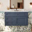 Meuble-lavabo mural de 36 po, armoire de rangement flottante avec 2 tiroirs, 1 tiroir basculant, lavabo simple en céramique à 3 trous, armoire moderne-332580673