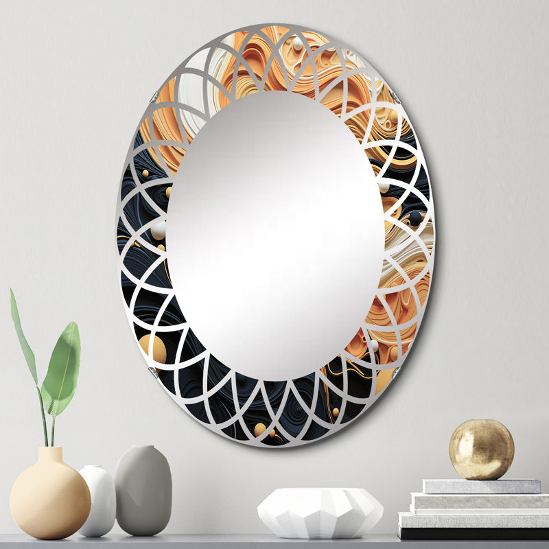 Gullerson - Miroir mural moderne ovale, 30 po x 20 po