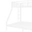 Lit superposé simple au-dessus de grand lit simple en métal TG, solution d'espace pour les adolescents, réduction du bruit, blanc, structure, espace de rangement sous le lit, installation sur 2 côtés, option de sommeil Éléments pour les adolescents et les adultes, deux forts