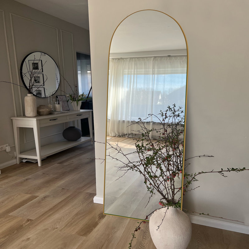 Miroir sur pied pleine longueur Classic, H 65 po x l 22 po, Or