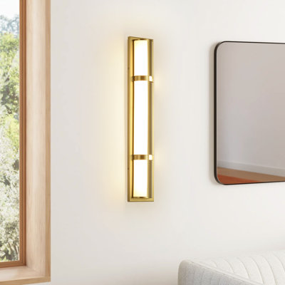 Vellin 1-Light Transitional LED Linear Tube Wall Sconce (25W, 26")