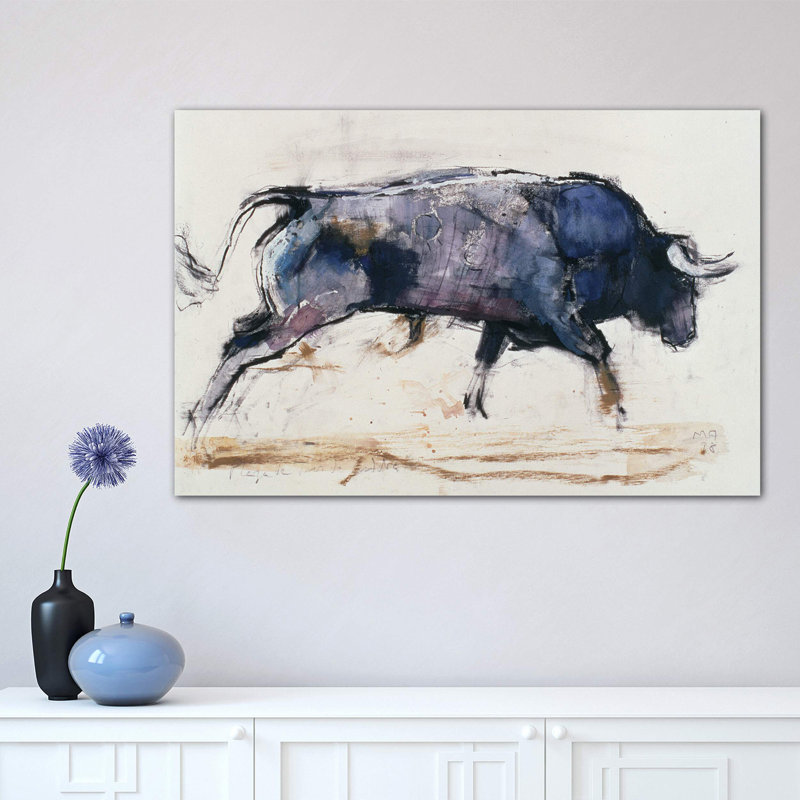 Charging Bull by Mark Adlington - Wrapped Canvas Print, 66.04 cm H x 45.72 cm W x 1.91 cm D