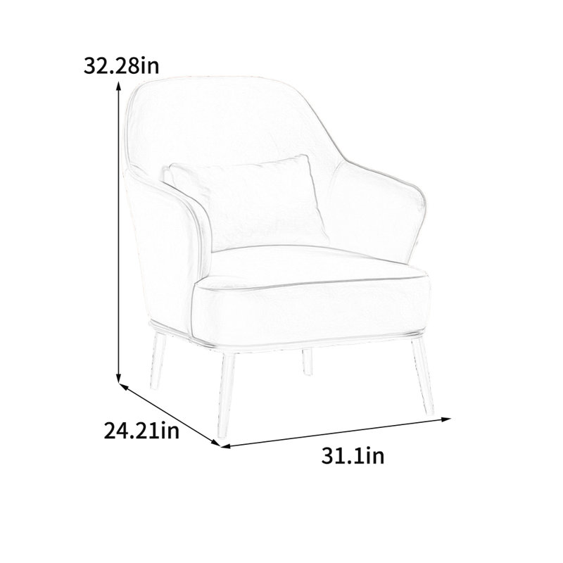 Fauteuil inclinable en métal éponge de style minimaliste, Mélange de lin brun / beige / similicuir