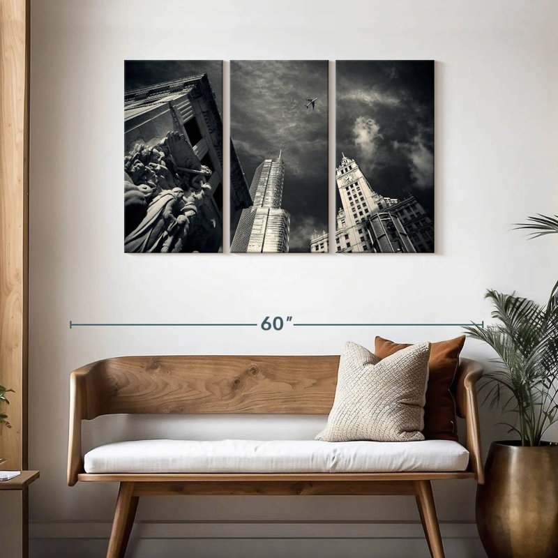 Sireci Plane Over Chicago, 28" H x 45" W
