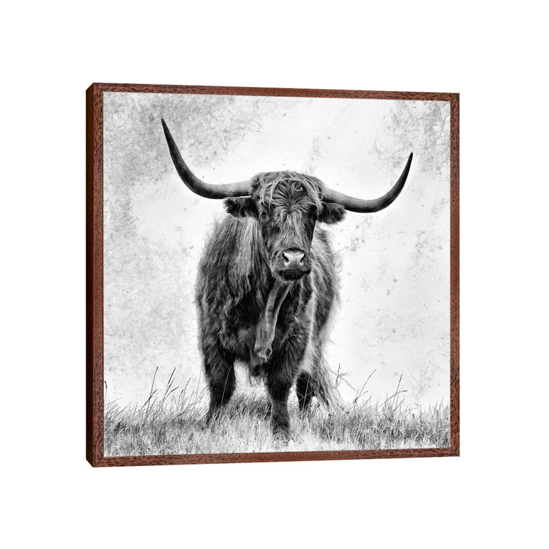 La Force 1 Piece Wall Art on Canvas, 45.72cm H x 45.72cm W x 3.81cm D, Classic Brown Wood Floater Framed