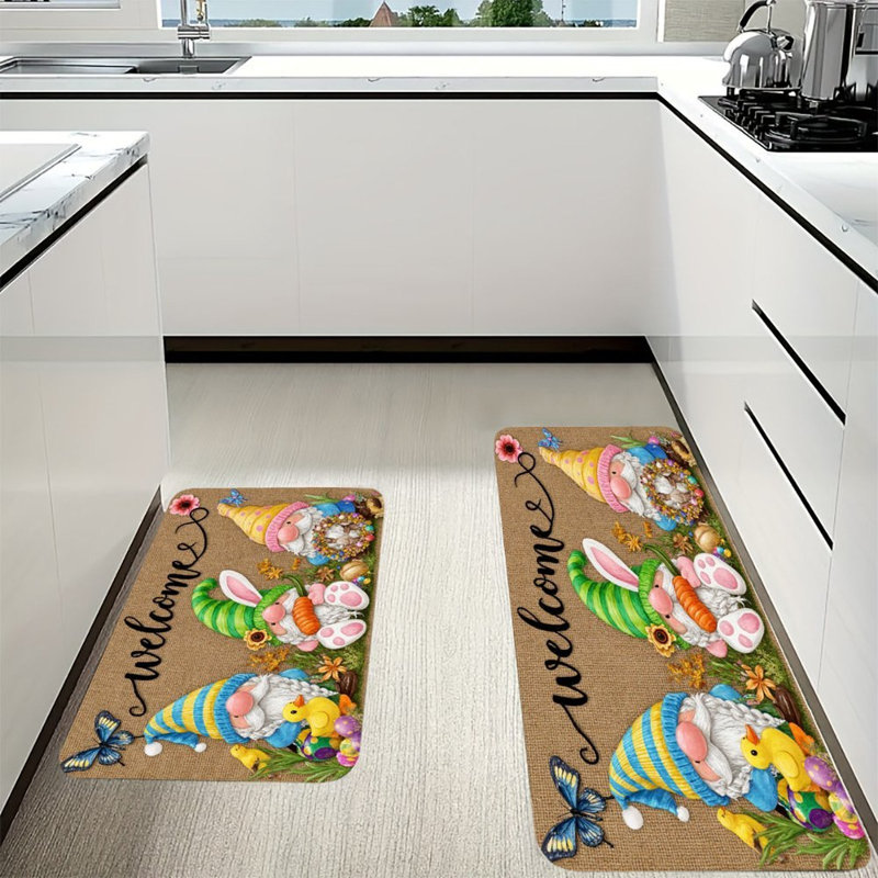 Easter Gnomes, Kitchen Mats Set of 2
