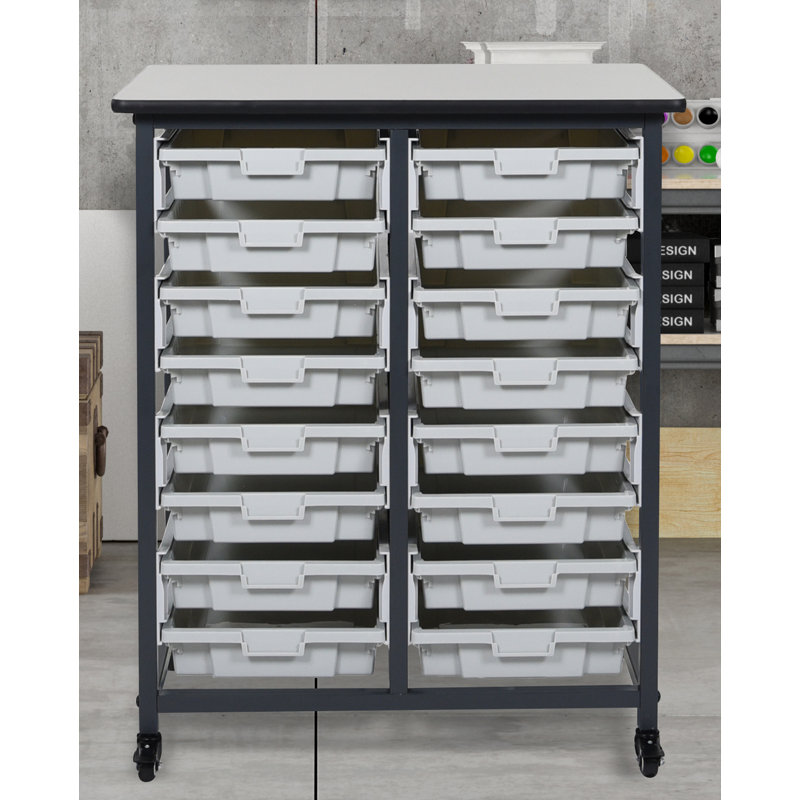 Commode de rangement 16 tiroirs, Blanc
