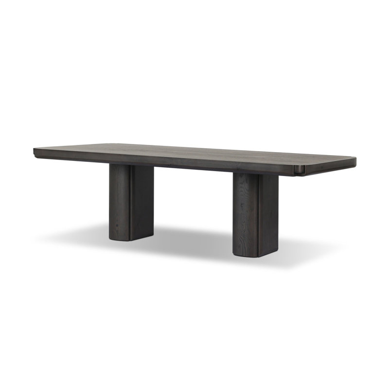 Hurley Rectangle Oak Double Pedestal Dining Table, 30" H x 96" W x 46" D