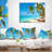 Tropical Beach - Landscape Printed Throw Pillow