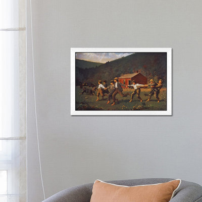 Snap The Whip (Butler Institute Of American Art) by Winslow Homer - Floater Frame Painting on Canvas