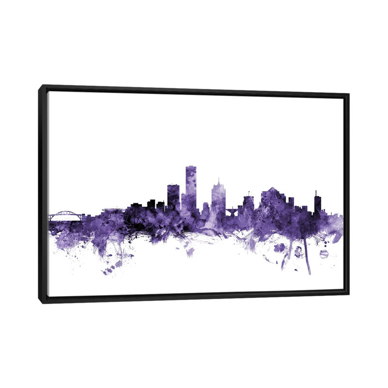 « milwaukee, wisconsin horizon » par michael tompsett, impression sur toile tendue, H 18 po x l 26 po x P 1,5 po