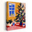 Festive Cozy Corner, arbre de Noël contemporain abstrait abstrait, impression d'art mural-1946304735