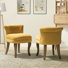 Modern Tufted Velvet Side Chair with Solid Wood Legs
