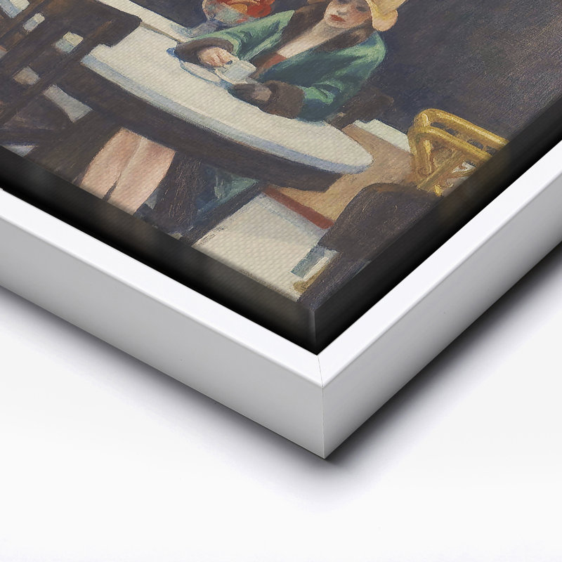 Peinture automatique, H 24 po x l 32 po, Canevas, Encadrement blanc