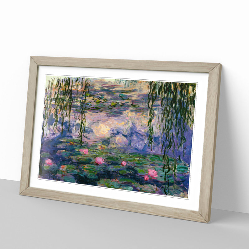 Water Lilies Lily Pond Vol.11 by Claude Monet - Framed Print, 36cm H x 48cm W x 2cm D, Oak