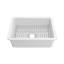 Whitehaus Collection Undermount Single Bowl Fireclay Kitchen Sink with Stainless Steel Grid-704333037