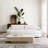 90" Greyish White Down Feather Linen Upholstered Deep Sofa with Reversible Cushions