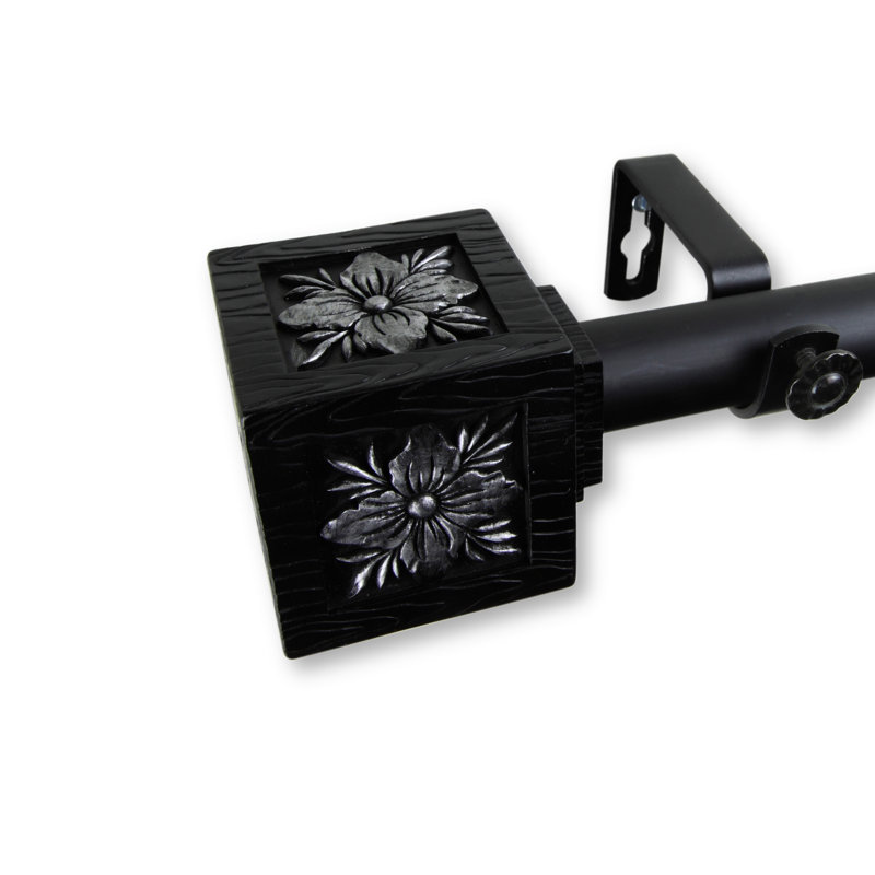 Tringle à rideaux simple Baugh Ophélie, Noir