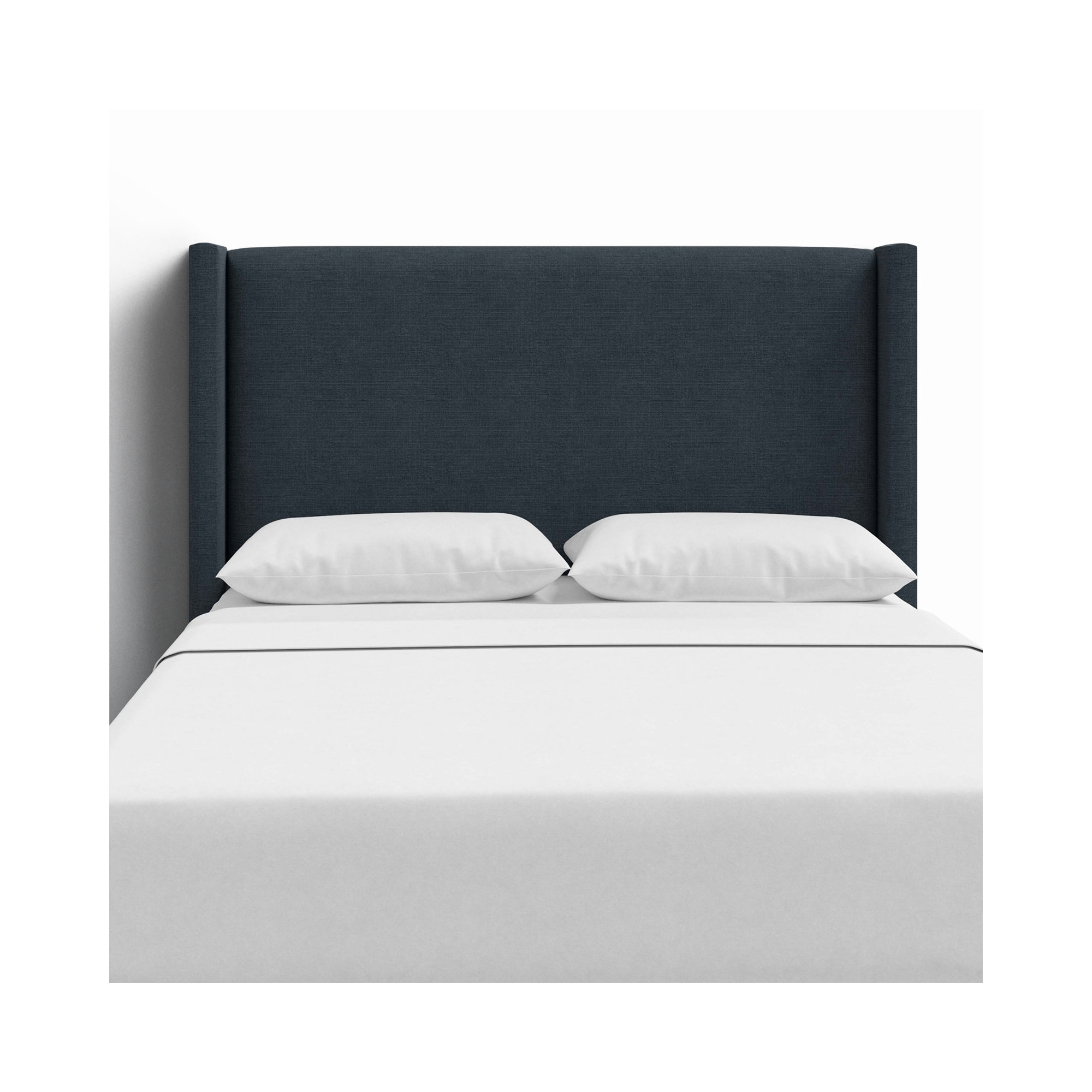 Hanson Upholstered Headboard, King, Classic Navy Linen