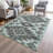 Machine Washable Indoor/Outdoor Xhevrie Mint Rug-359718924