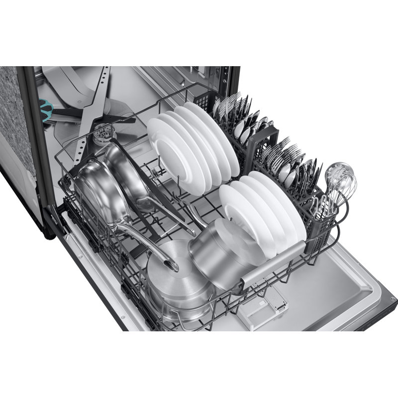 Samsung 38 dBA Bespoke Smart Dishwasher with 3rd Rack Washing System, Matte Black Steel