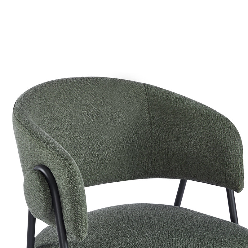 Shiro Set of 4 Fabric Dining Chairs, Olive Green