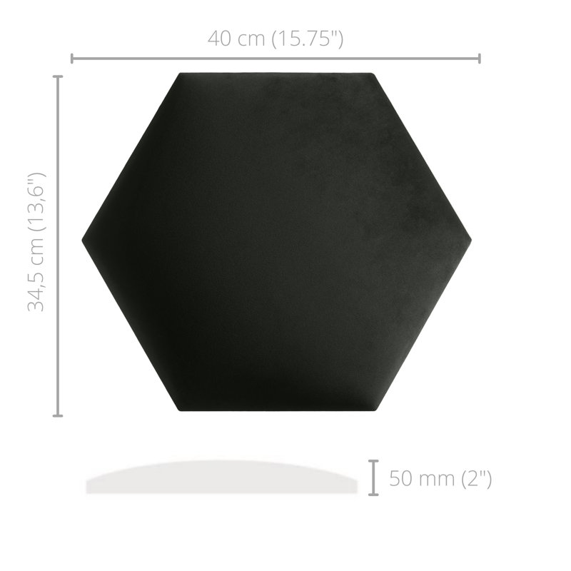 30 cm x 30 cm Vertäfelung Riviera, Dark Gray/Hexagon