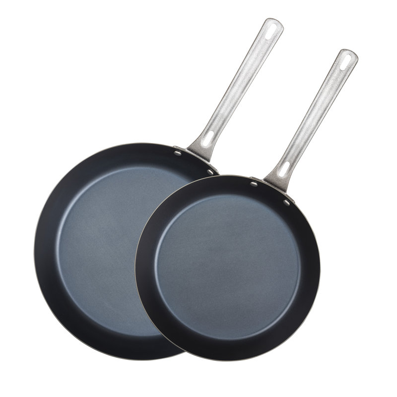 Viking Blue Carbon Steel 2 Piece Fry Pan Set