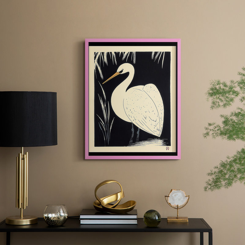 Animal XX, reproduction encadrée - prêt à être accroché , H 29 po x l 23 po, Rose