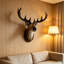 Buste de cerf en résine de 14,57 po de large avec têtes de cerf pour décor de chalet, de chalet et de ferme