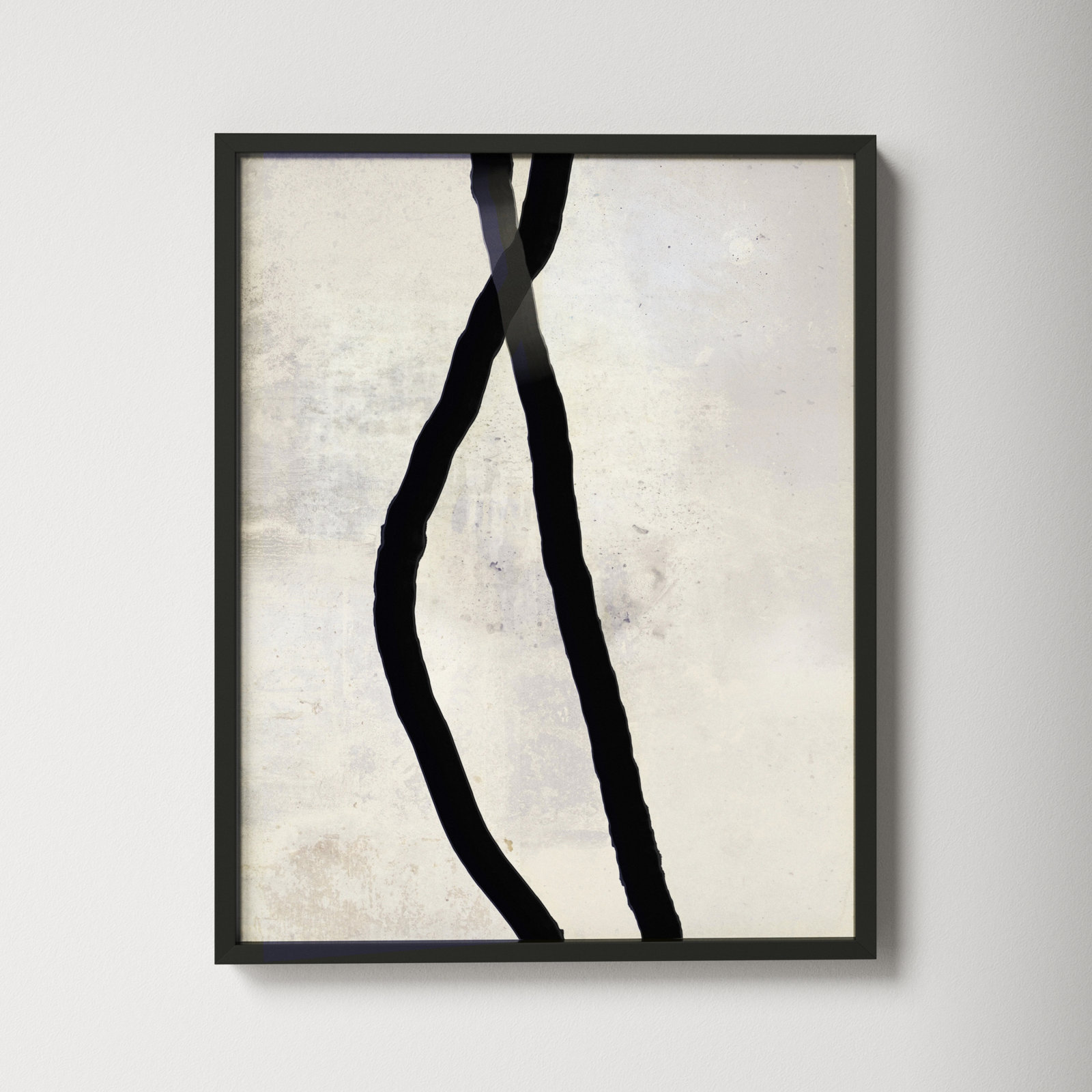 Black Rope 4 by Jacques Pilon, 20" H x 16" W x 1.25" D, Black