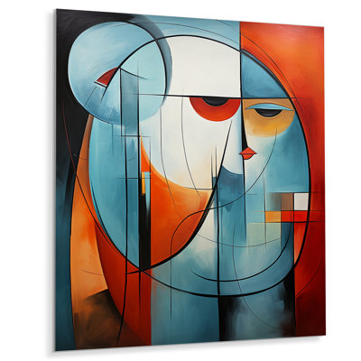 «Cubism Geometric Portrait II - Cubism», reproduction d'art en métal
