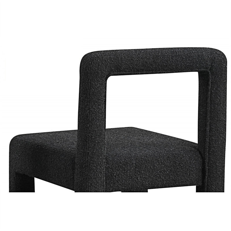 Chaise de salle à manger rembourrée (ensemble de 2), Noir