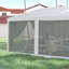 Auvent de tente de fête Outsunny, abri d'extérieur avec 8 parois latérales amovibles en filet, portes à fermeture à glissière, structure en acier