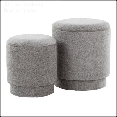Upholstered Ottoman Set in Fabric