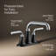 Robinet de lavabo de salle de bain central à deux poignées Tone avec drain de clic, 1,2 gal / min-78553428-138631973