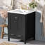 Meuble-lavabo de 24 pouces avec lavabo encastré et armoire de rangement intégrés-1917657810