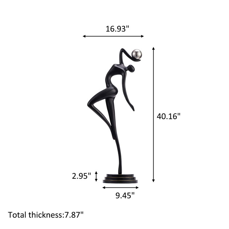 Figurine d'art minimaliste 40,16 ", H 40,16 po x l 16,93 po x P 7,87 po