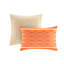 Édredon chic double / grand en orange avec finition de traitement:,