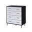 Commode noire, commode en argent doré