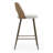 Set of 2 Bethan Beige Washed Boucle Fabric Counter Stool with White Washed Wood Back and Black Iron Legs-1400275945