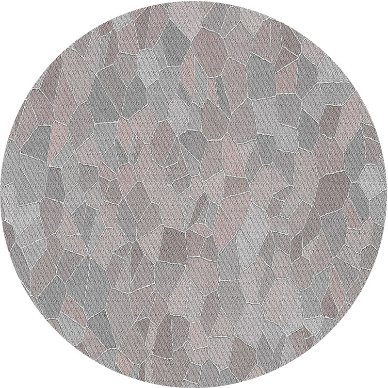 Abstract Indoor Rug, Round 5'