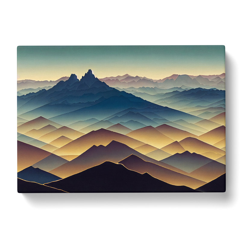 Wholesome Mountain Landscape - Wrapped Canvas
