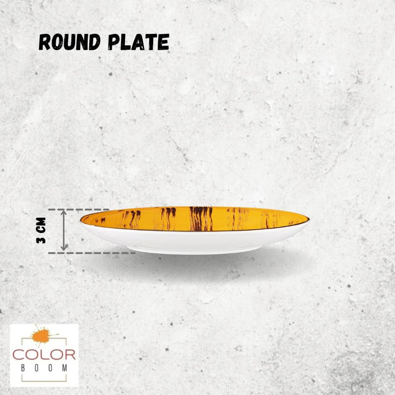 Wilmax Colourboom 28cm Round Plate 28 Cm, Yellow