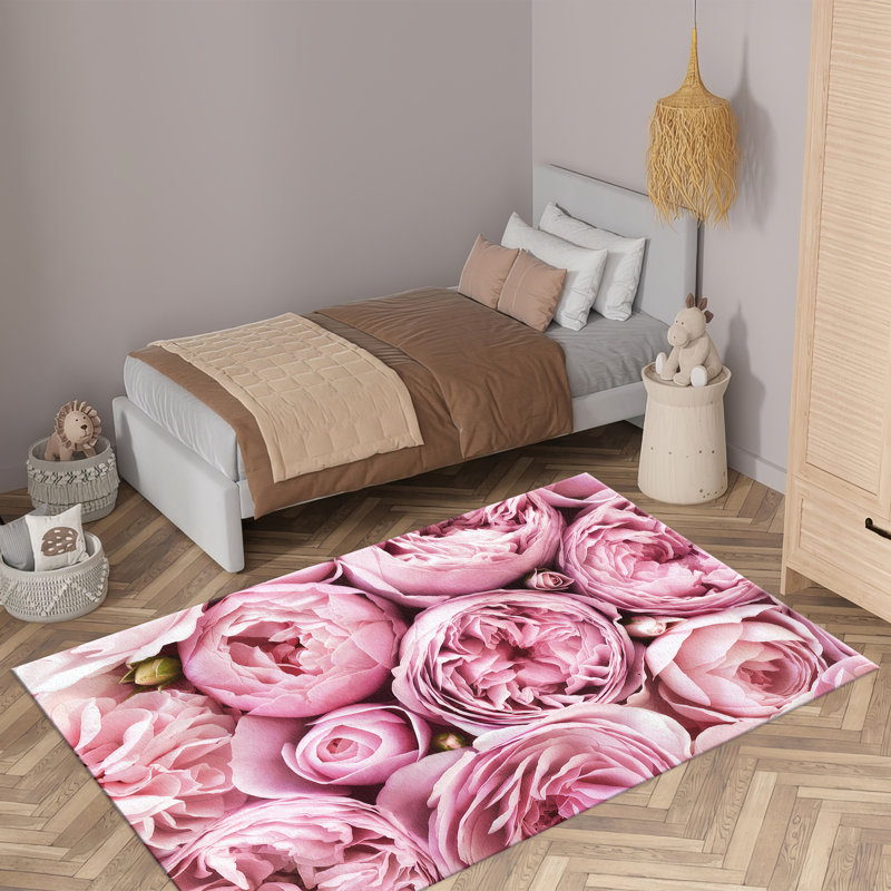 Élégant tapis non tissé à motif fin avec motif floral élégant pour une touche classique dans votre décor